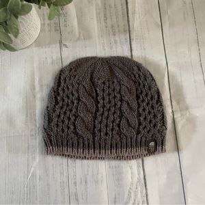 Ladies The North Face Winter snow hat, grey and light purple